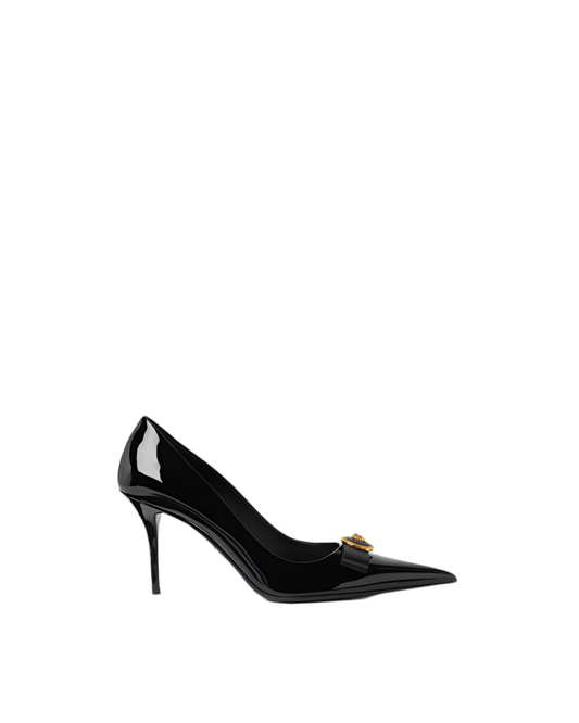 GIANNI RIBBION PATENT PUMPS 85mm