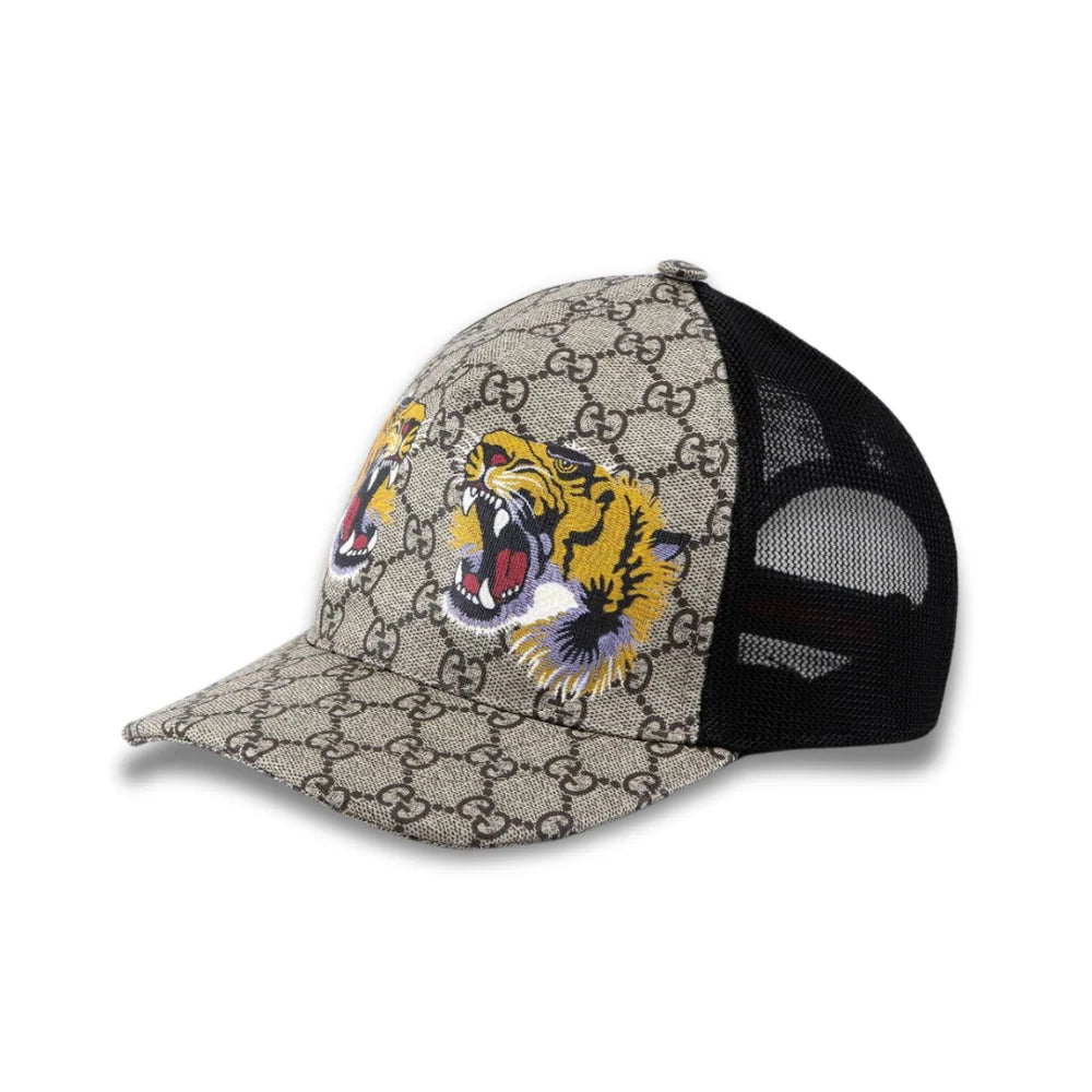 GUCCI KINGSNAKE GG SUPREME BASEBALL HAT - BEIGE