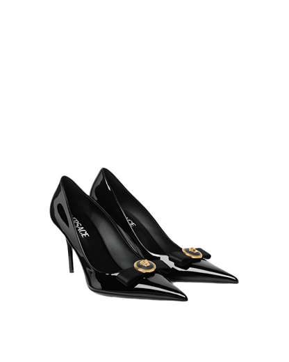 GIANNI RIBBION PATENT PUMPS 85mm