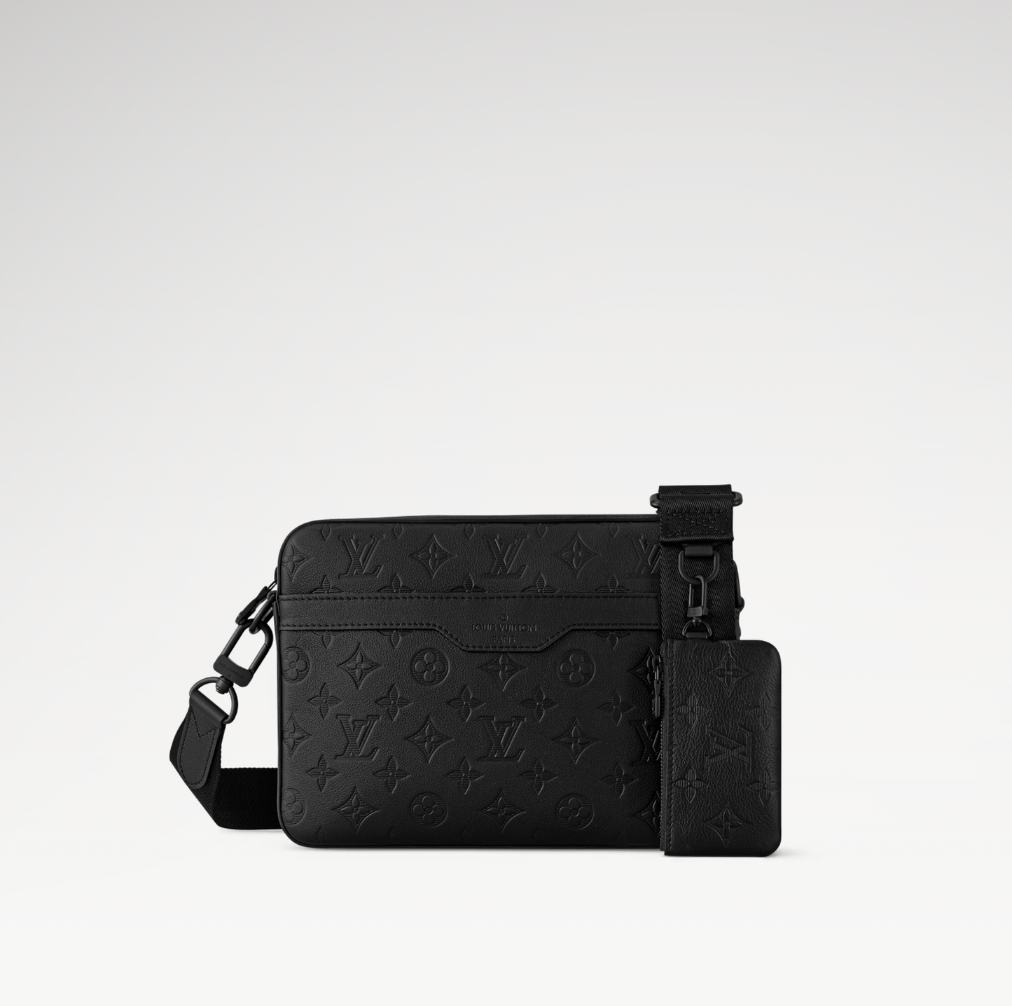 LOUIS VUITTON TRIO MONOGRAM MESSENGER BAG MENS - BLACK