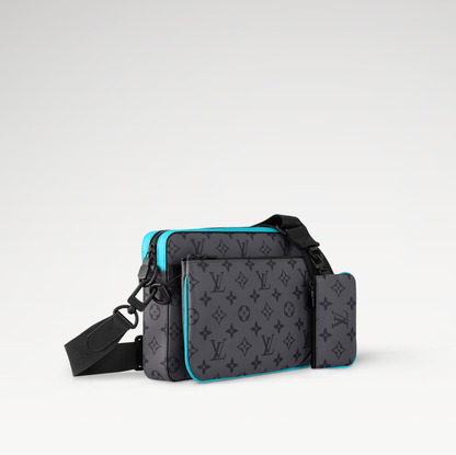 LOUIS VUITTON TRIO MESSENGER BAG MENS - GREY/BLUE