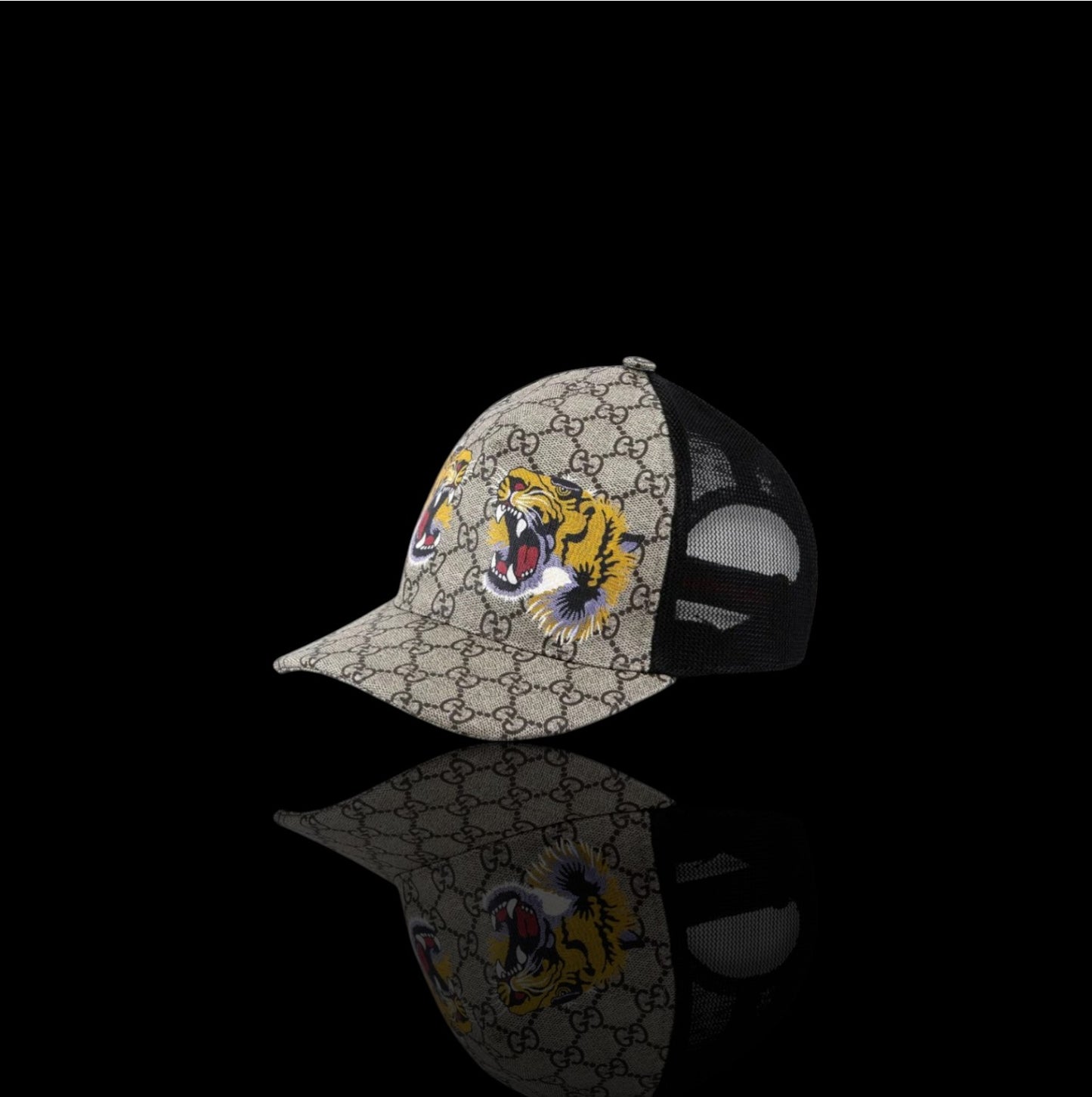 GUCCI KINGSNAKE GG SUPREME BASEBALL HAT - BEIGE